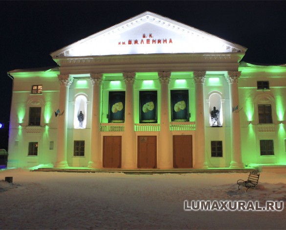 Архитектурное светодиодное освещение дворца культуры им. В.И. Ленина